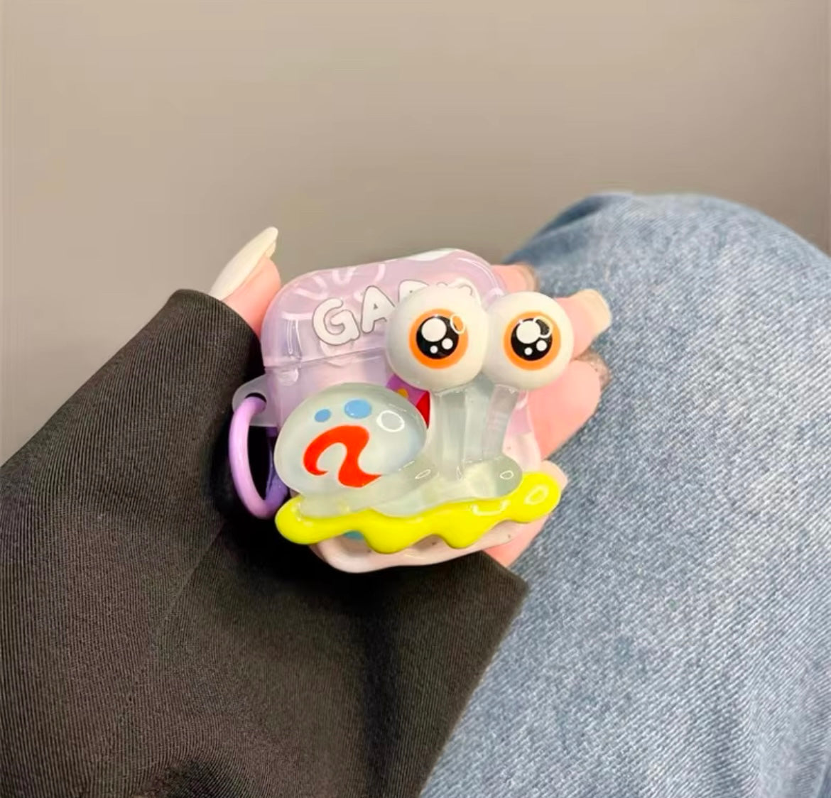3D Spongebob Squarepants Patrick Star Gary Mr.Krabs Cartoon Glossy Airpod Silicone Case