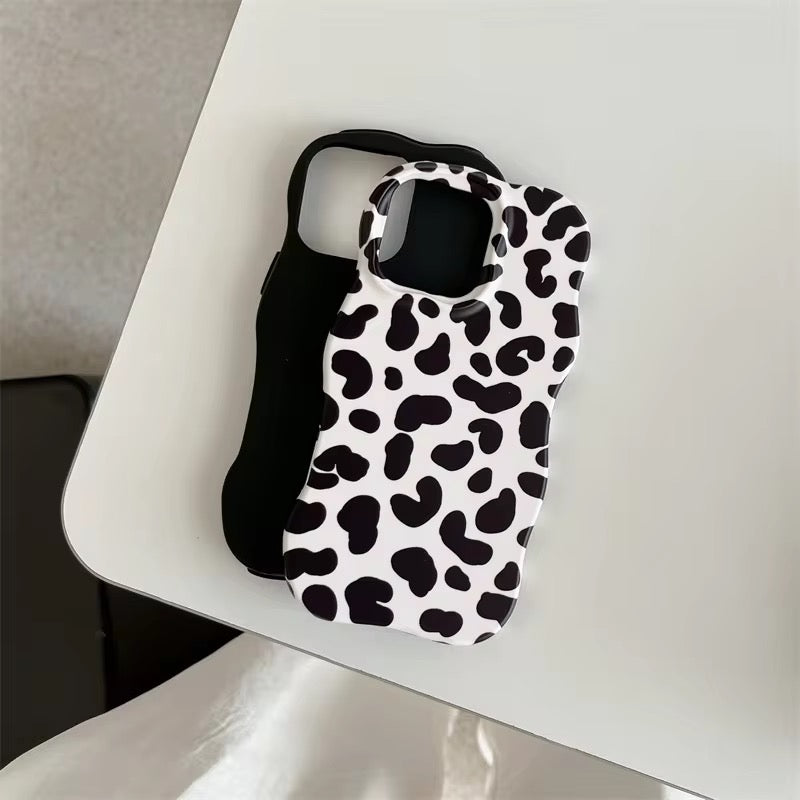 Wavy Bumper Cute Leopard Print Protection Pre-Order iPhone Silicone Case