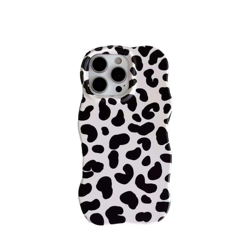 Wavy Bumper Cute Leopard Print Protection Pre-Order iPhone Silicone Case