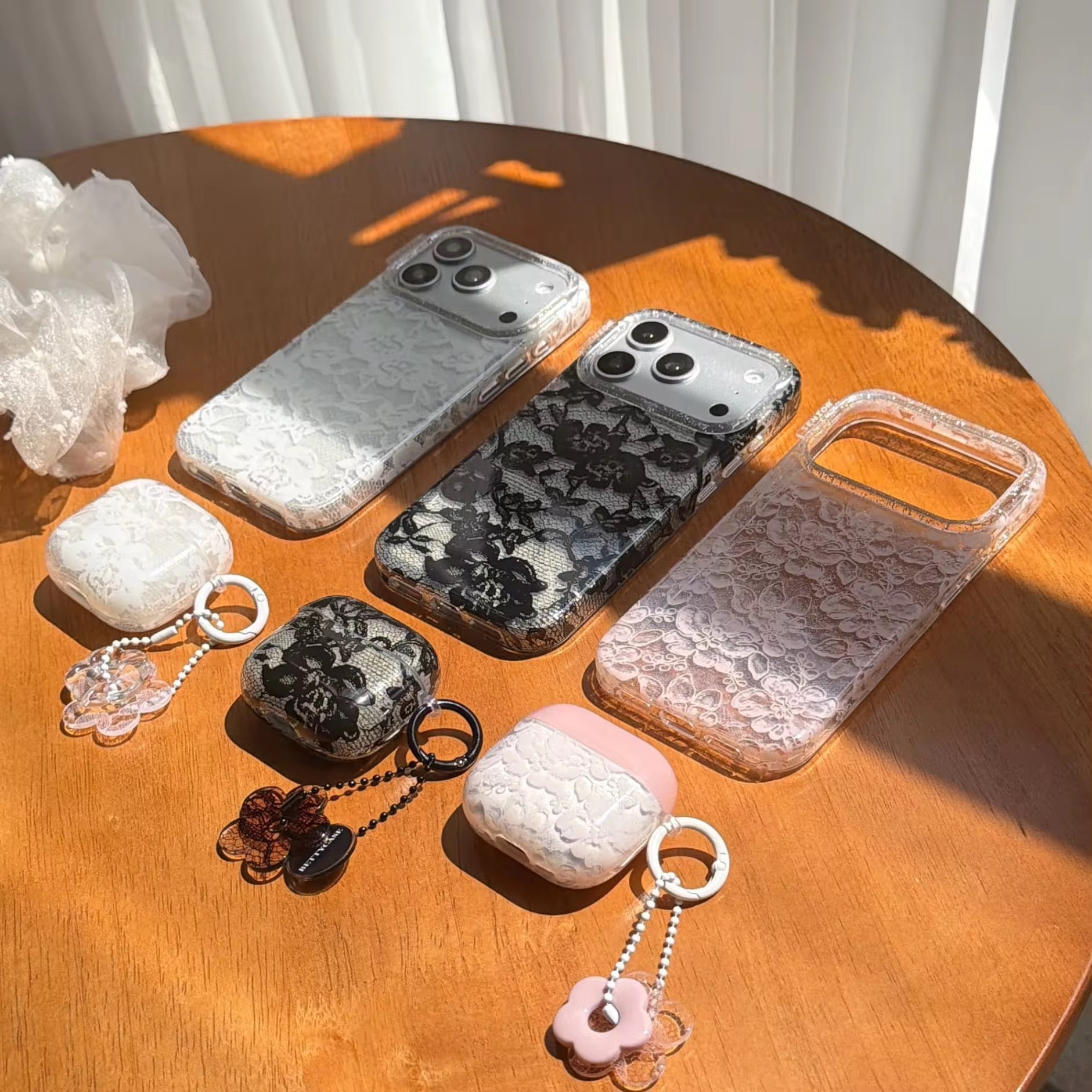 Luxury Lace Airpod Pre-Order Case With Ring