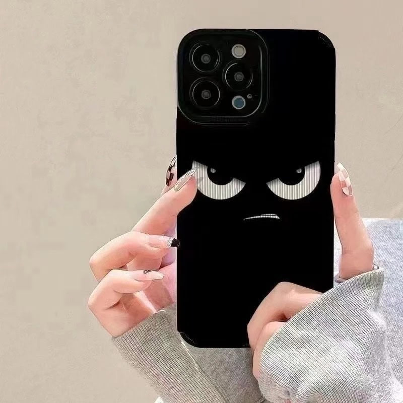 Angry Eyes Textured iPhone Soft Silicone Case