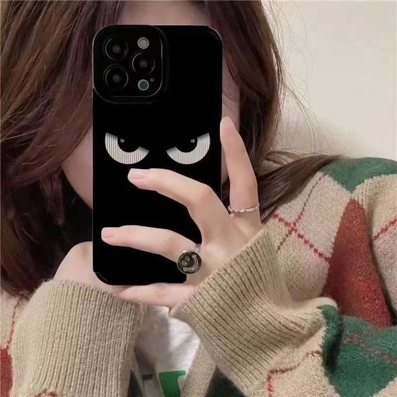 Angry Eyes Textured iPhone Soft Silicone Case