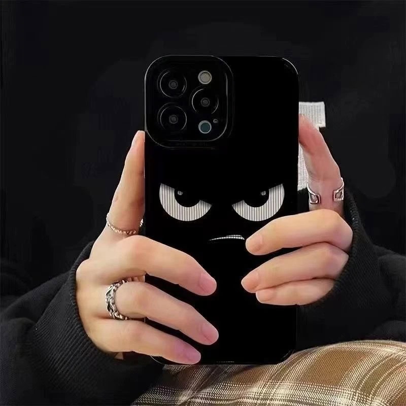 Angry Eyes Textured iPhone Soft Silicone Case