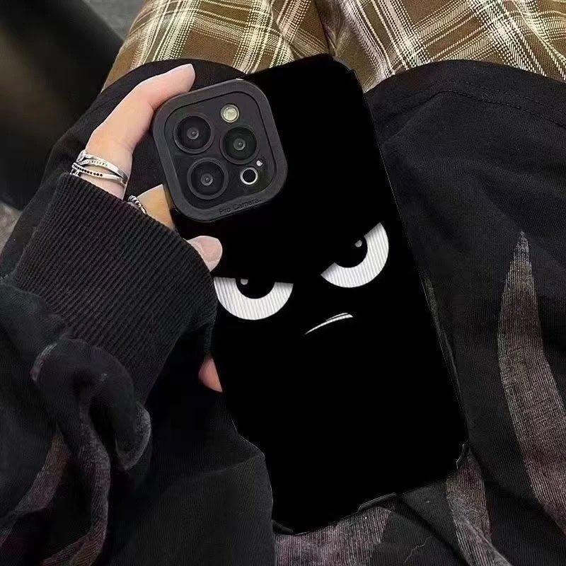 Angry Eyes Textured iPhone Soft Silicone Case