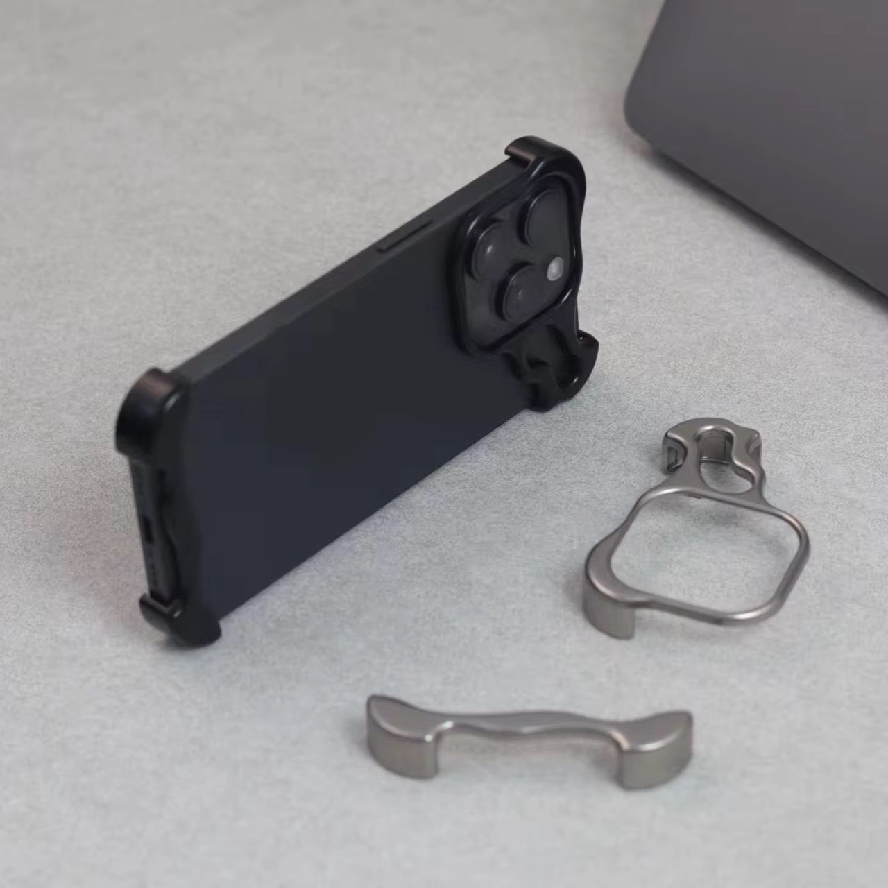Premium Skeleton Luxury iPhone Samsung Sleek Aluminium Metal Bumper Case With Camera Lens Protection