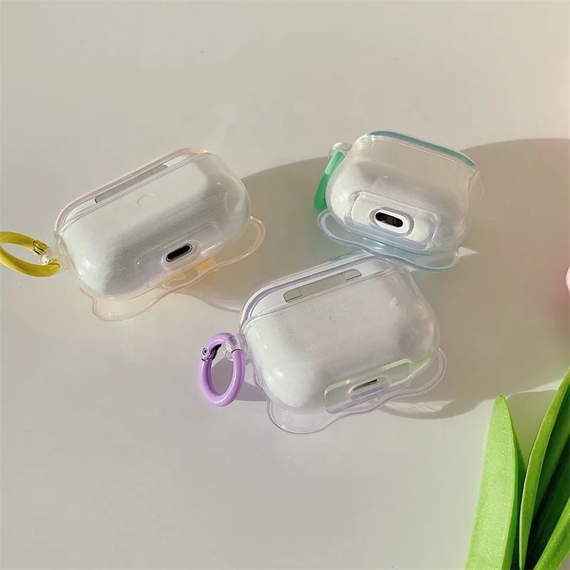 Wavy Edge Cute Bow Candy Colors Airpod Case