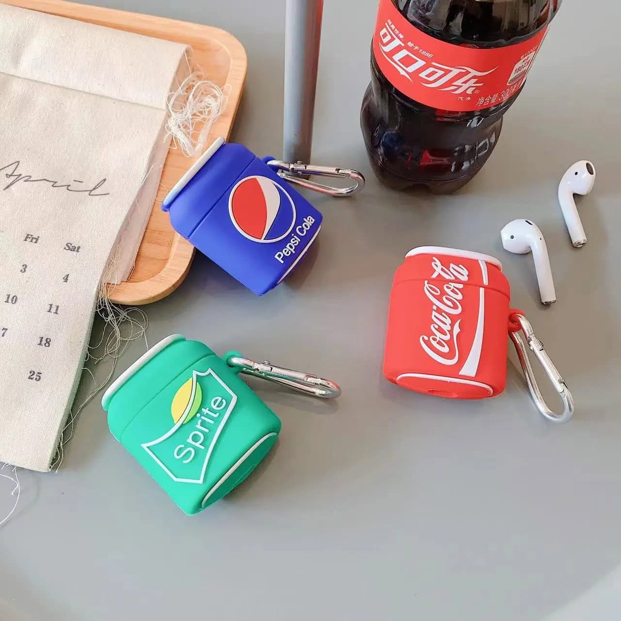 Cola Can Shaped Rubber Silicone Airpod Case