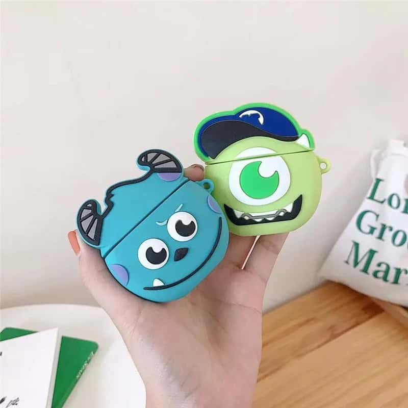 Monster Blue Green Rubber Silicone Airpod Case