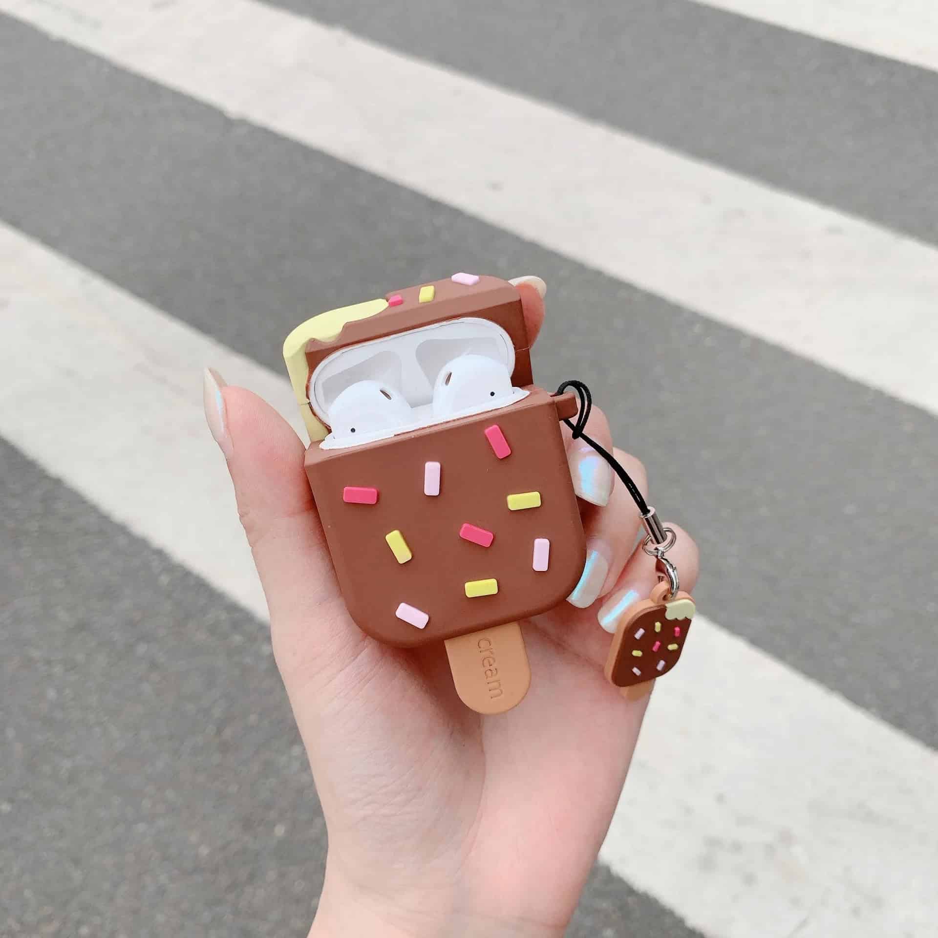 Cute Candy Ice Cream Rubber Silicone Airpod Case