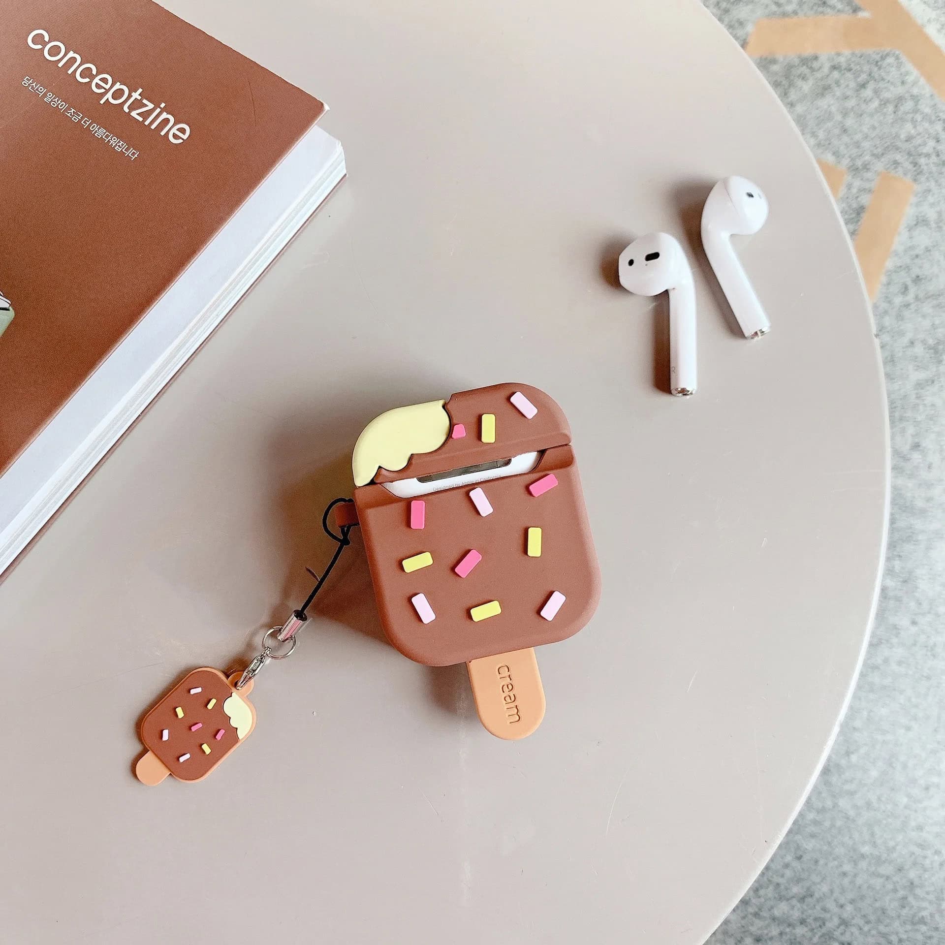 Cute Candy Ice Cream Rubber Silicone Airpod Case