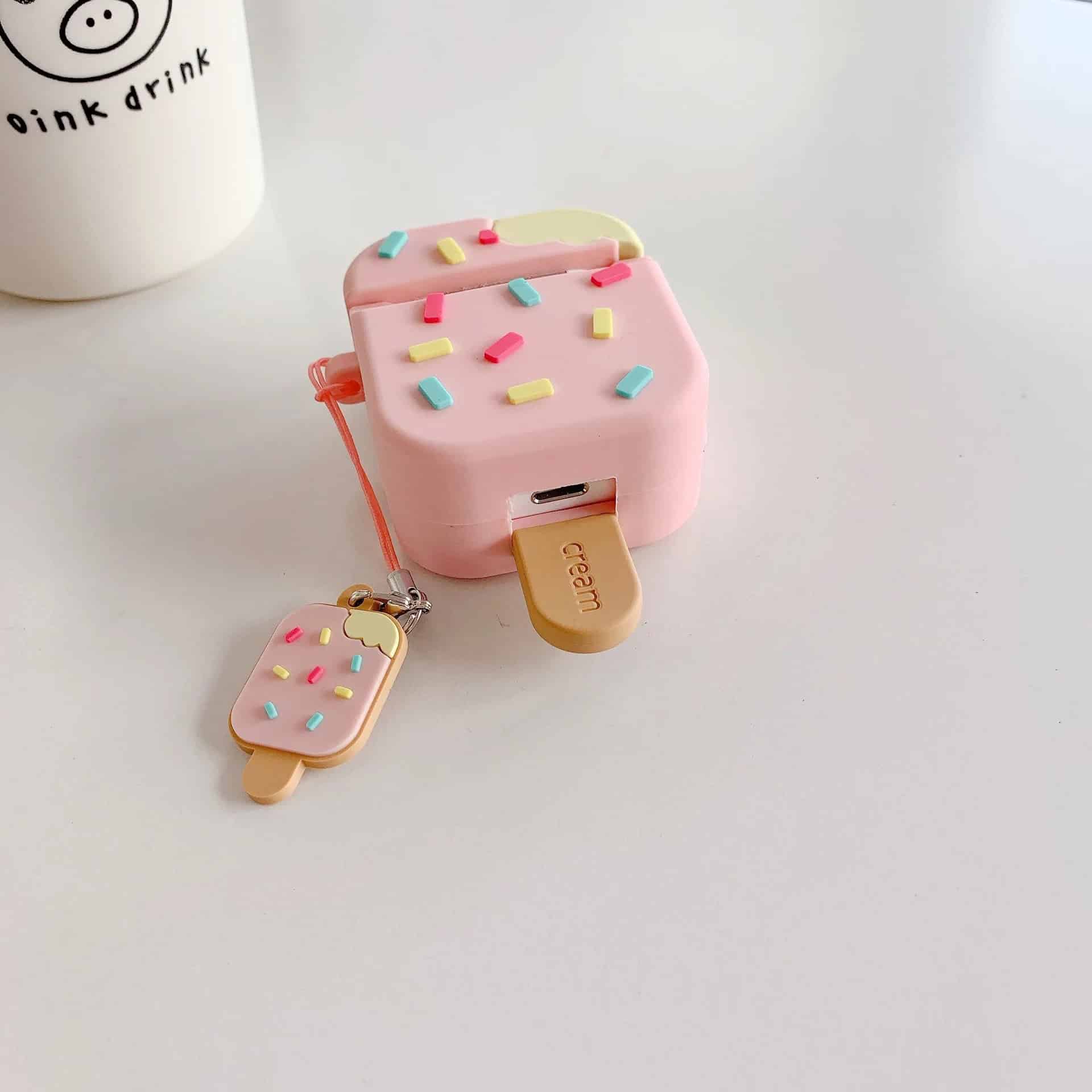 Cute Candy Ice Cream Rubber Silicone Airpod Case