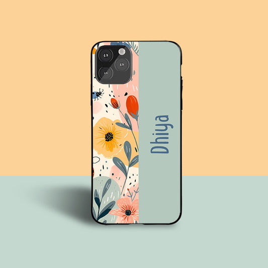 Bee In Flowers Custom Glossy Metal Bumper Case