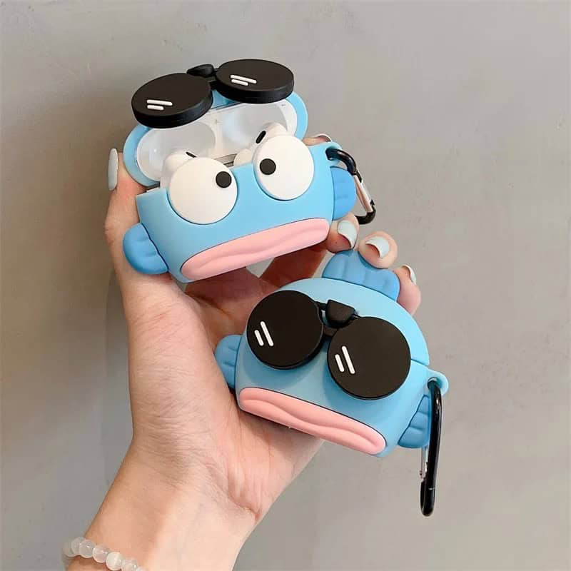 3D Movable Sunglasses Clown Fish Rubber Silicone Airpod Case