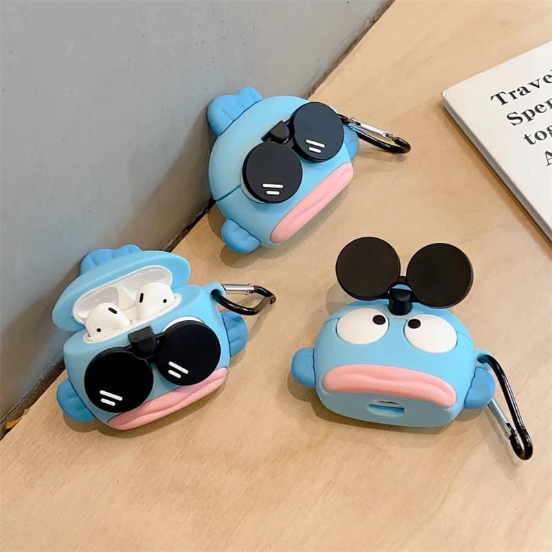 3D Movable Sunglasses Clown Fish Rubber Silicone Airpod Case