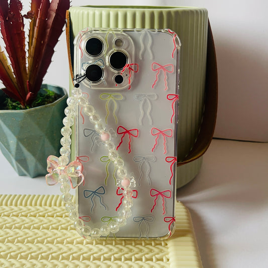 Multicolor Bows Name Transparent Custom Slim Soft Cases