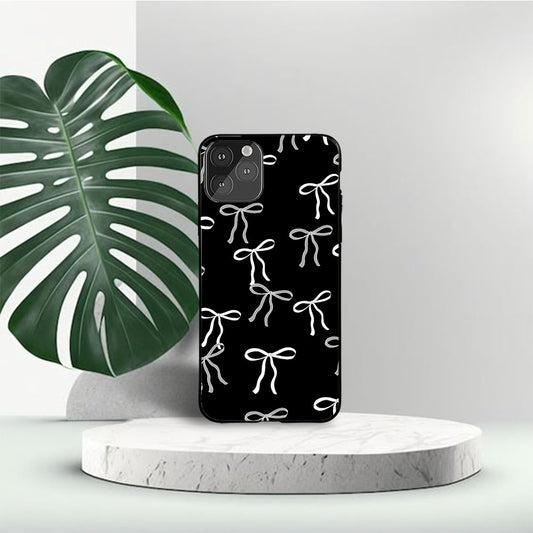 White Bows Custom Glossy Metal Bumper Case