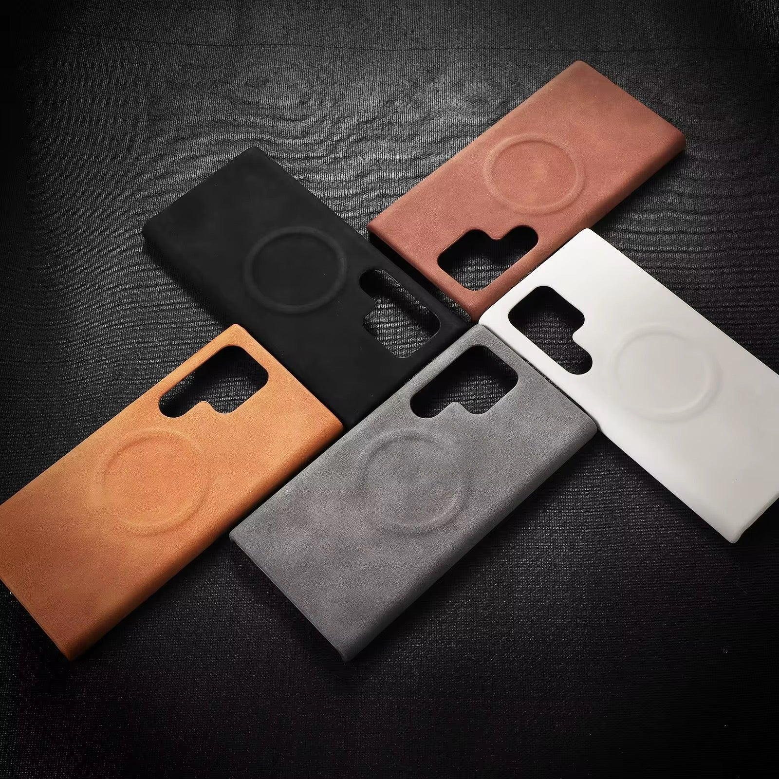 Samsung Premium Frosted Magsafe Leather Pre-Order Magnetic Case