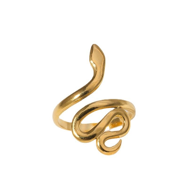 Golden Adjustable Serpent Ring