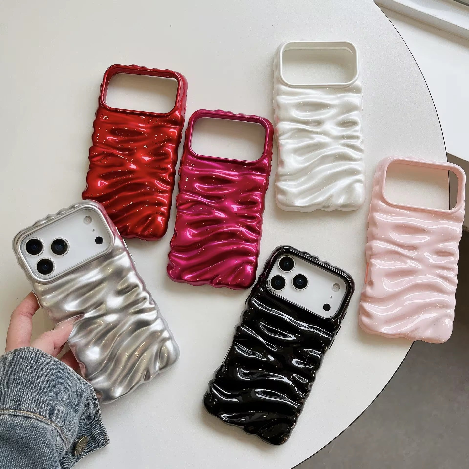 3 Dimensional Pleated Glossy Pre-Order iPhone Case
