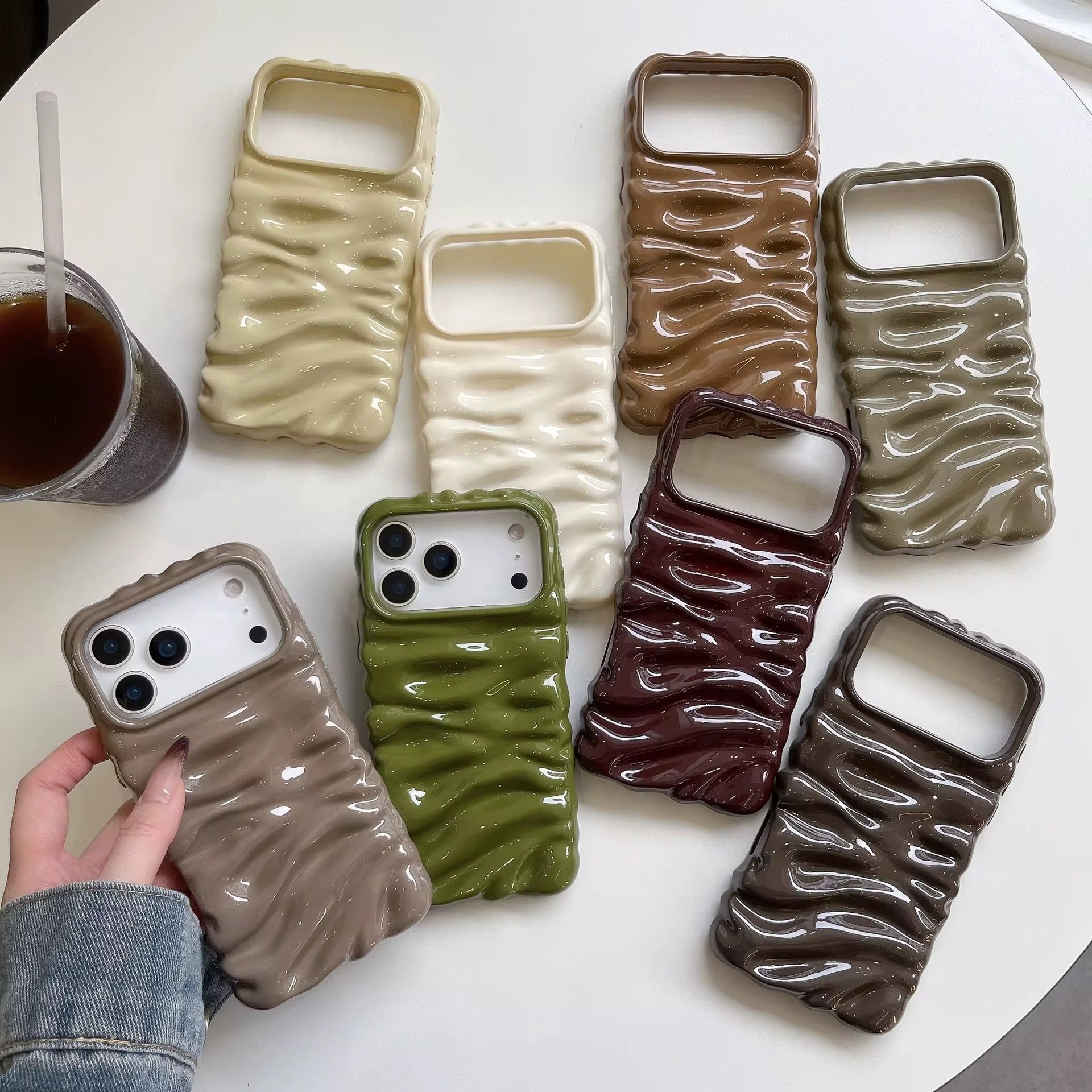 Subtle 3 Dimensional Pleated Glossy Pre-Order iPhone Case