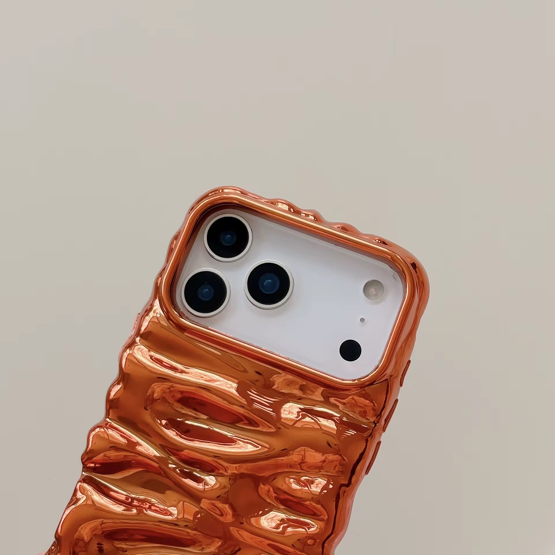 Wrinkle 3 Dimensional Pleated Glossy Anti-Drop Pre-Order iPhone Case