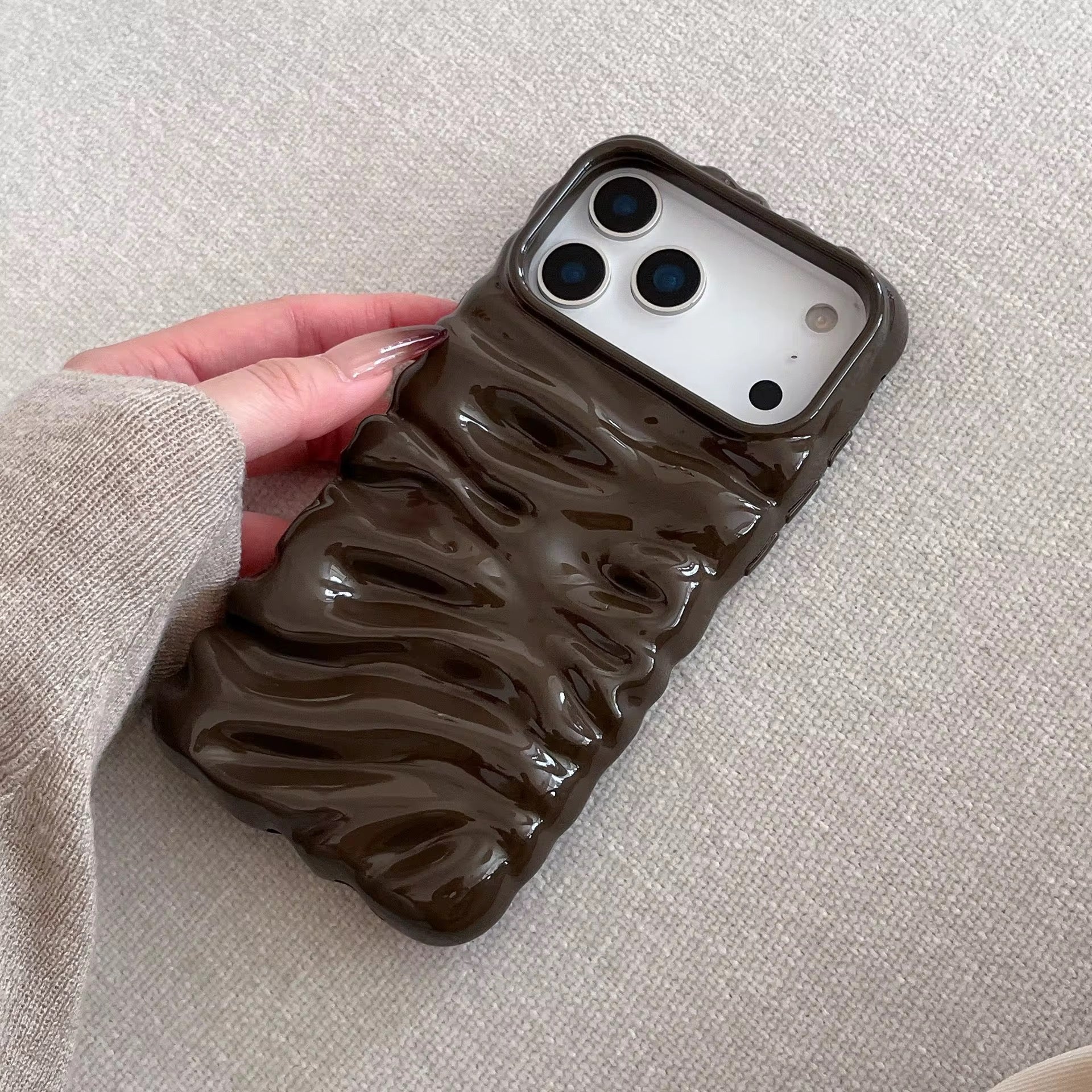 Subtle 3 Dimensional Pleated Glossy Pre-Order iPhone Case