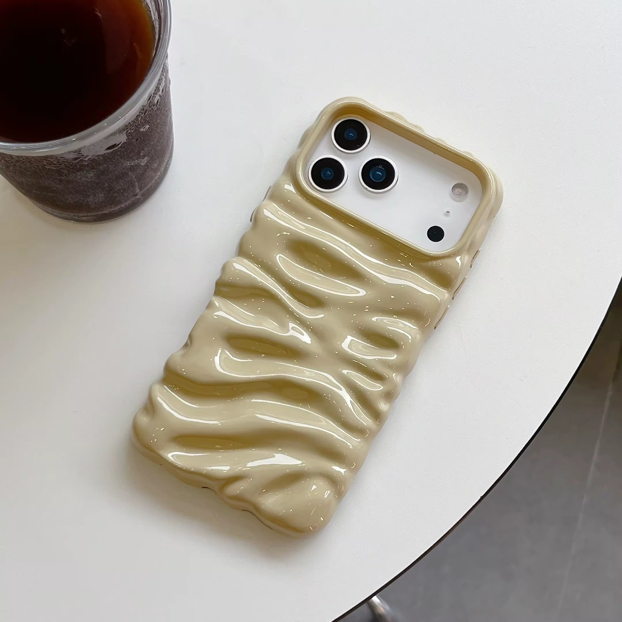 Subtle 3 Dimensional Pleated Glossy Pre-Order iPhone Case