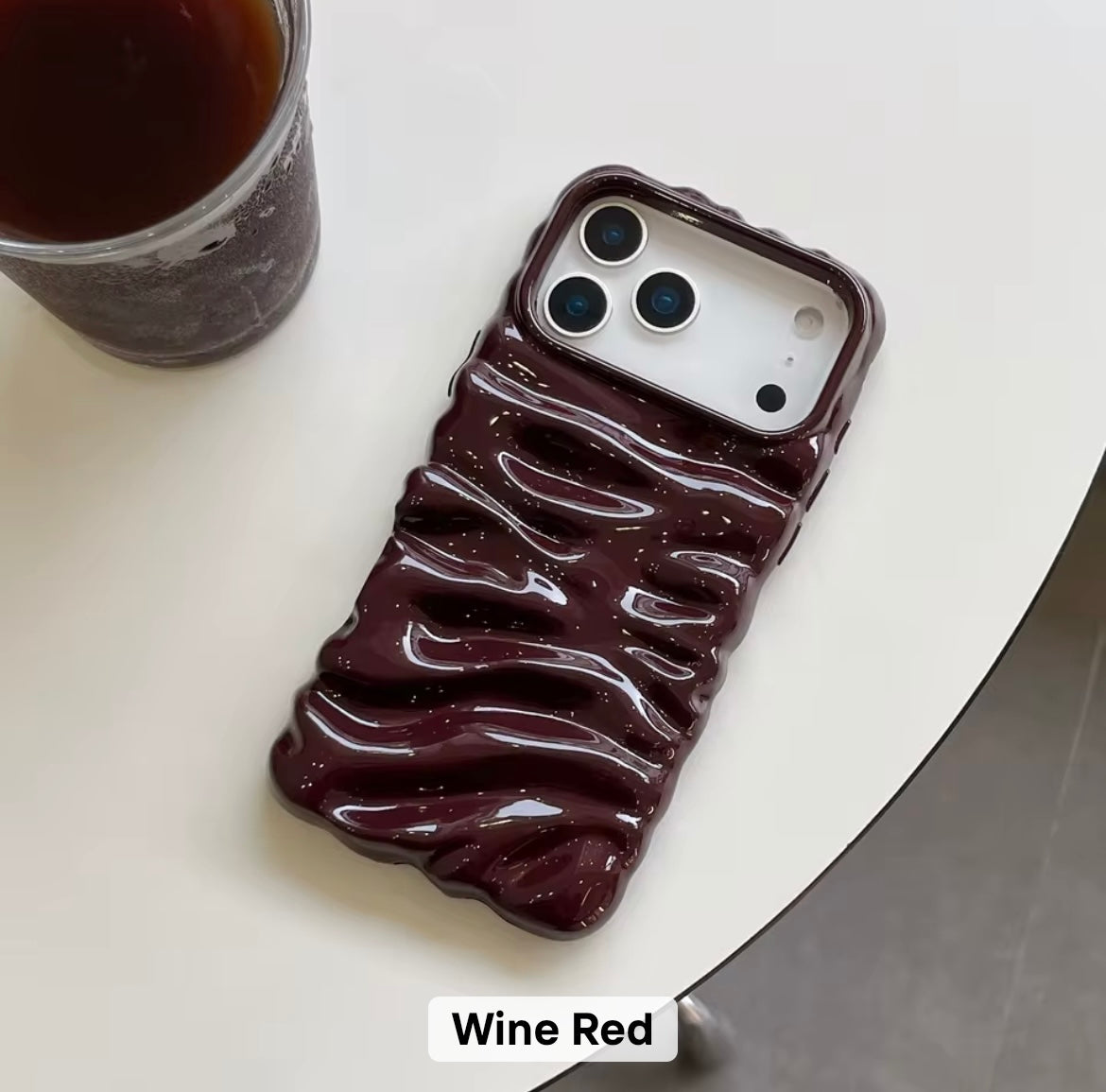 Subtle 3 Dimensional Pleated Glossy Pre-Order iPhone Case