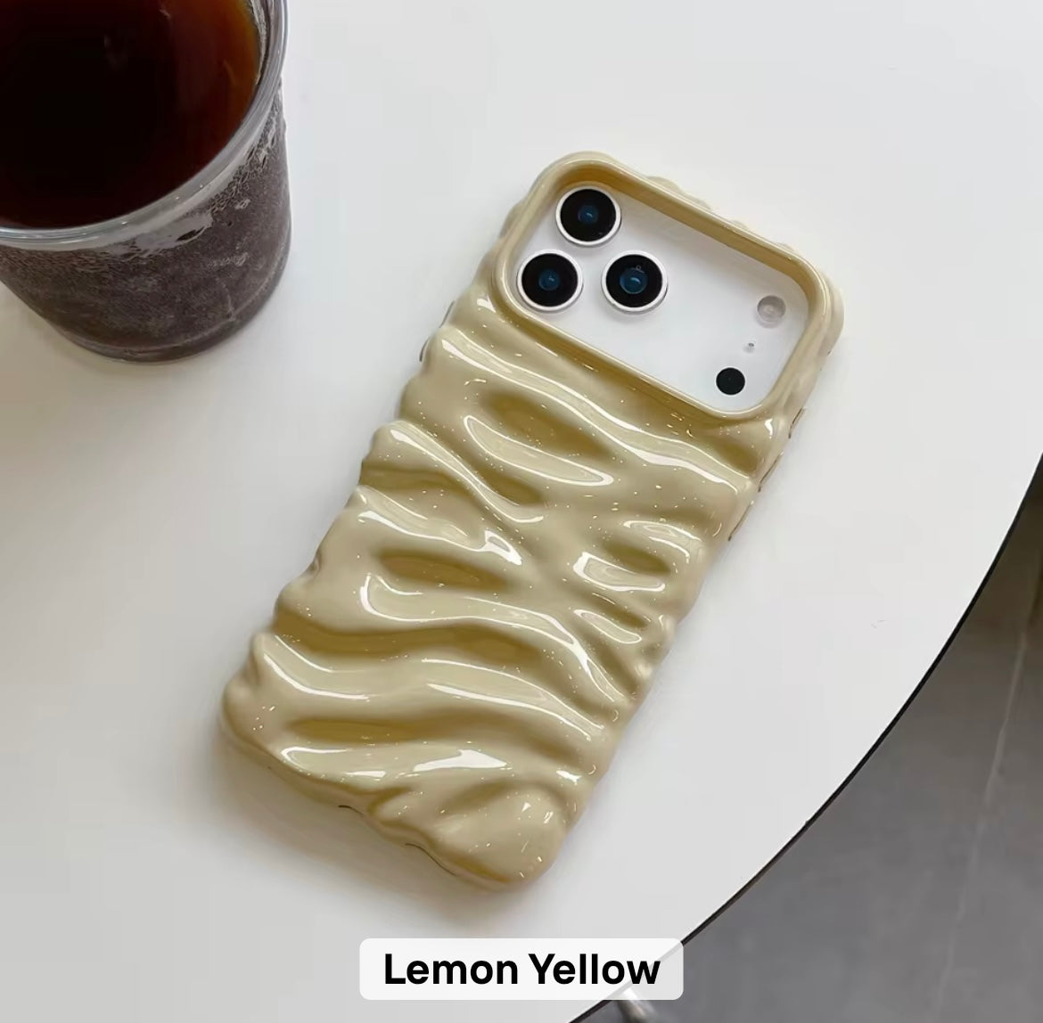 Subtle 3 Dimensional Pleated Glossy Pre-Order iPhone Case