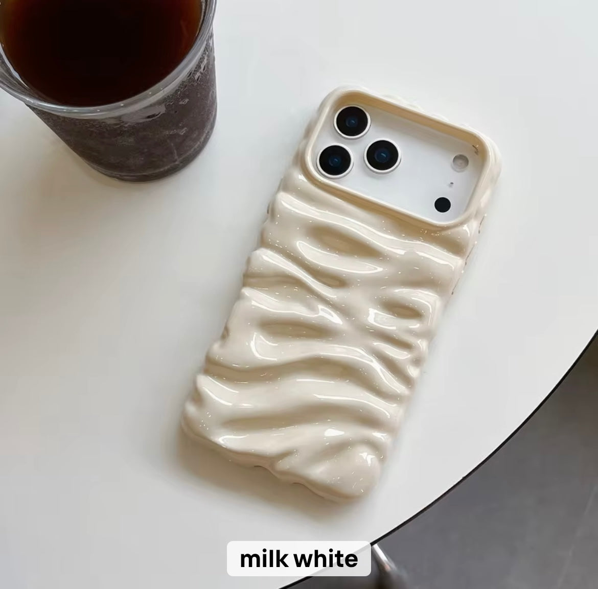Subtle 3 Dimensional Pleated Glossy Pre-Order iPhone Case