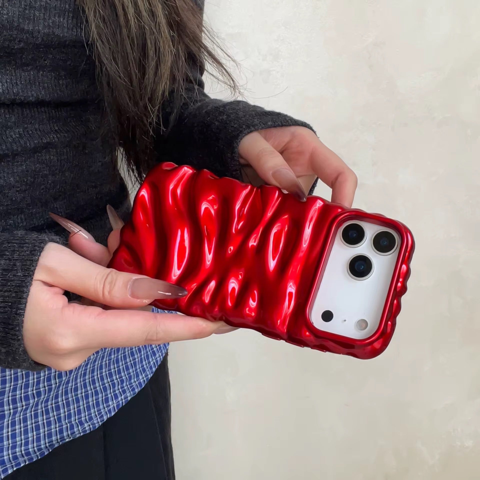 3 Dimensional Pleated Glossy Pre-Order iPhone Case