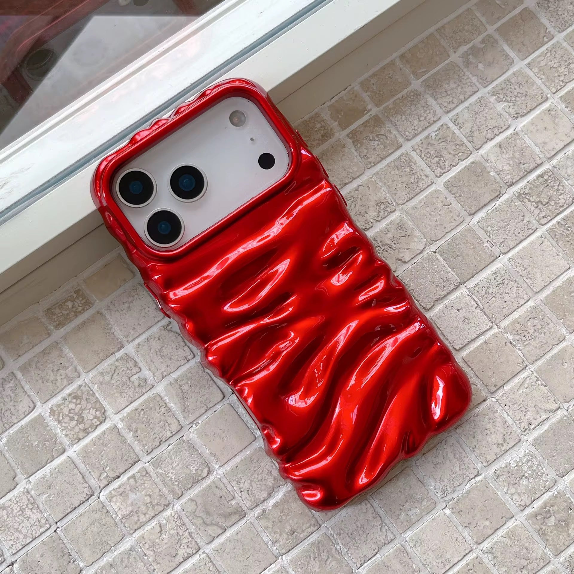3 Dimensional Pleated Glossy Pre-Order iPhone Case