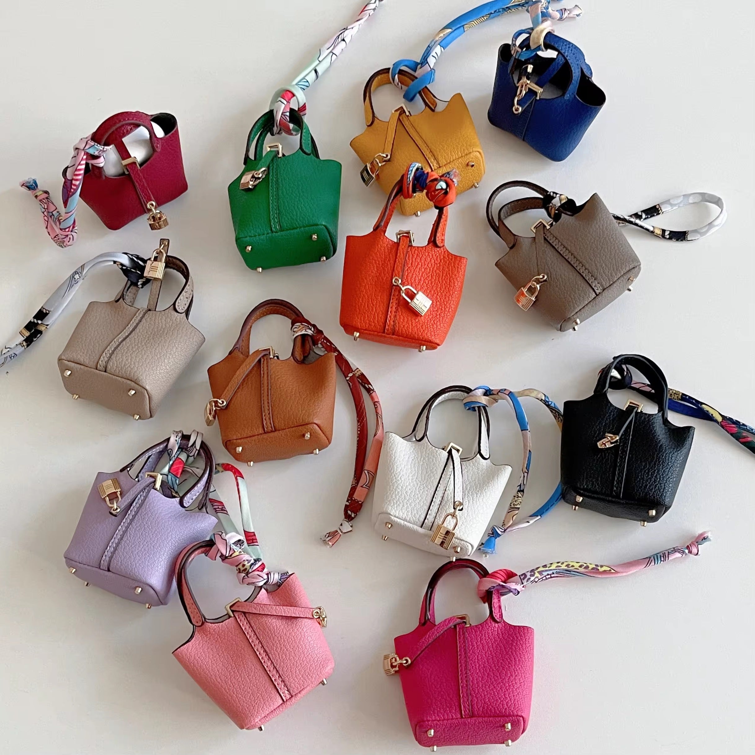 3D Basket Fashion Leather Bag Pre-Order Airpod Case