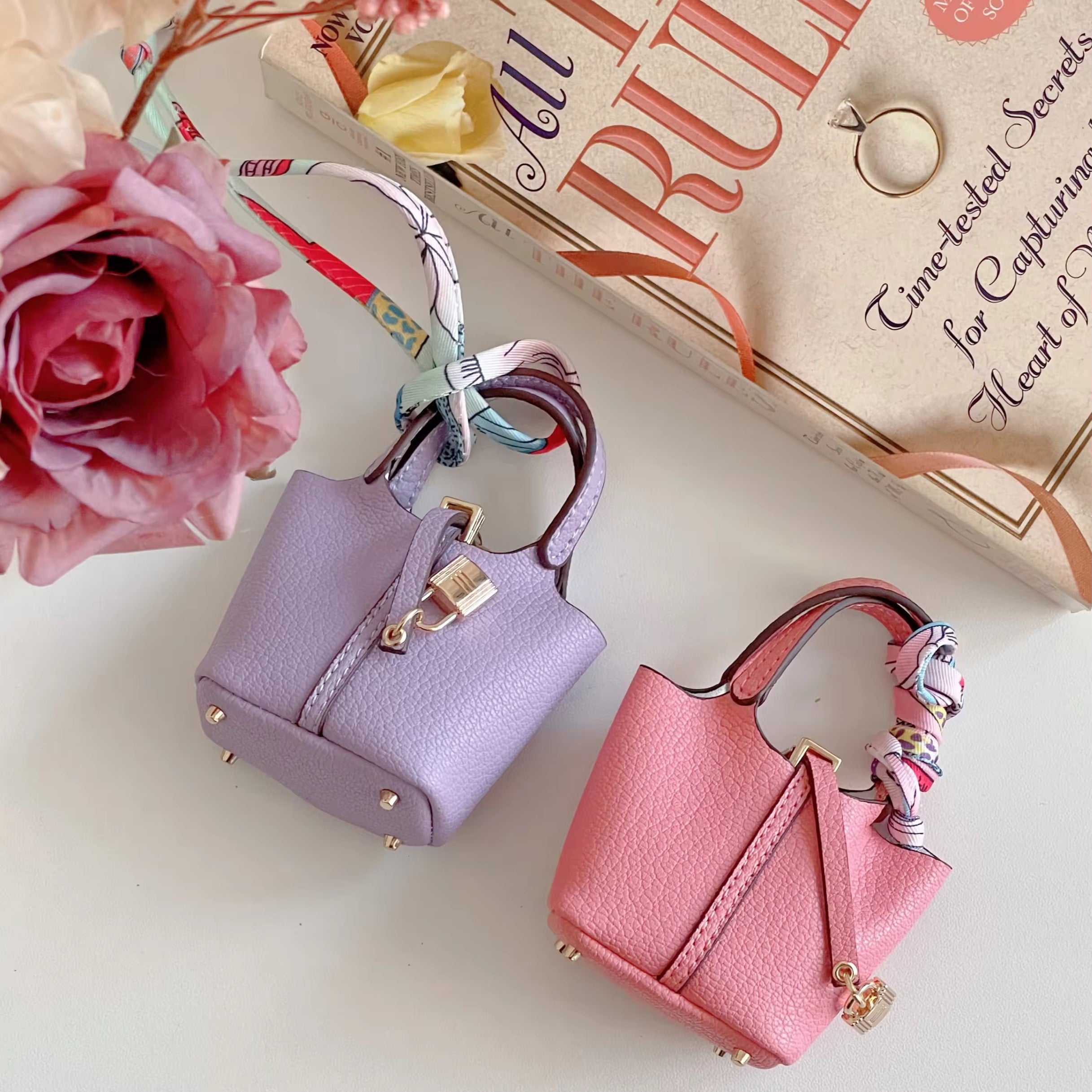 3D Basket Fashion Leather Bag Pre-Order Airpod Case