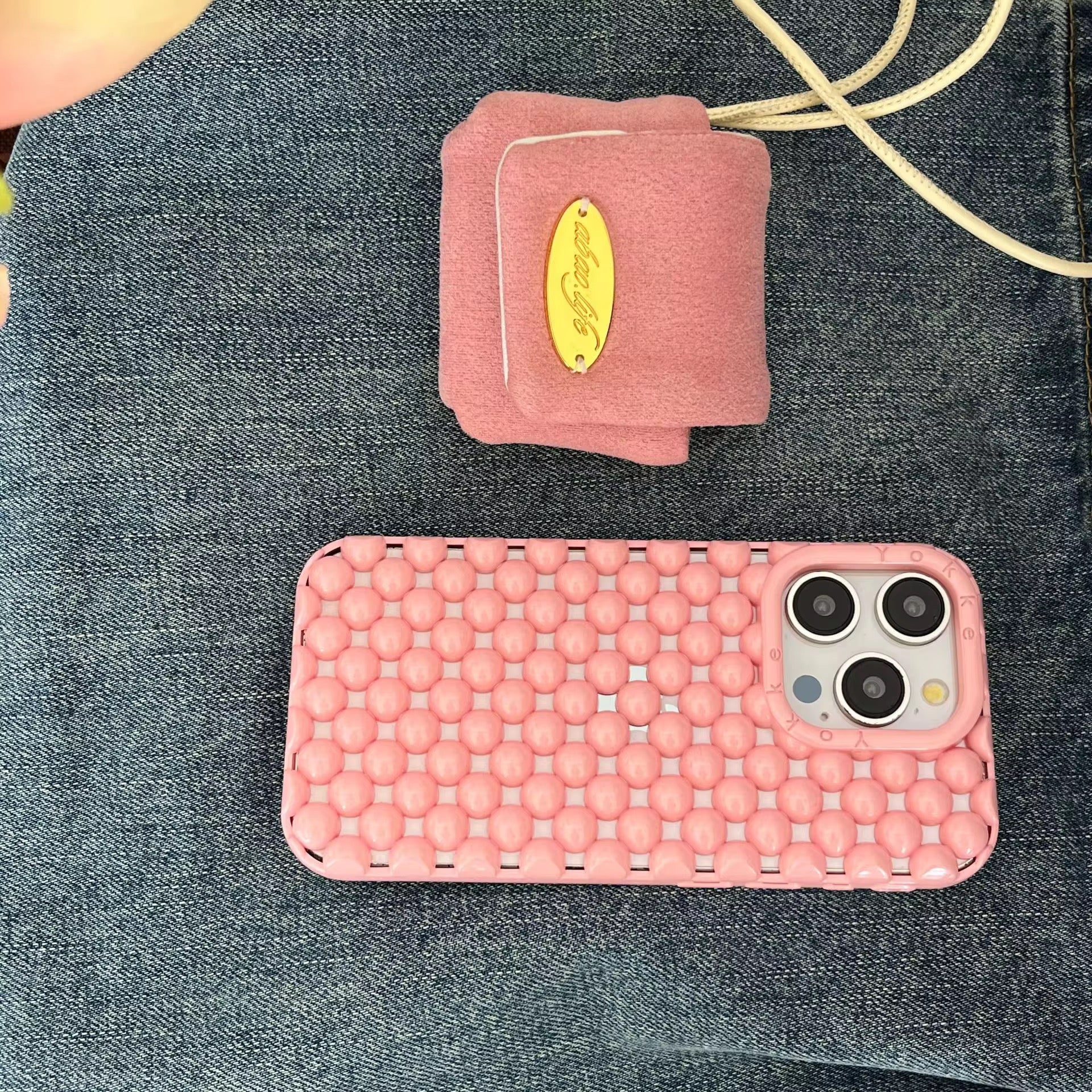 Cute Hollow Beads Shell Pre-Order iPhone Case