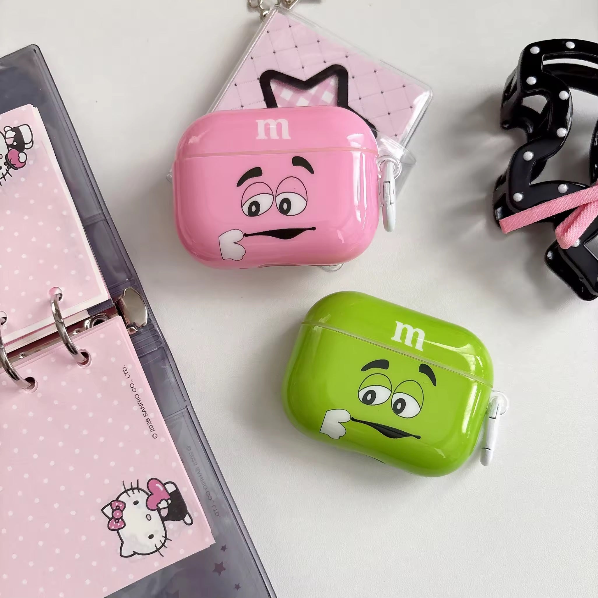 M&M Chocolate Lovers Glossy Airpod Pre-Order Case With Ring