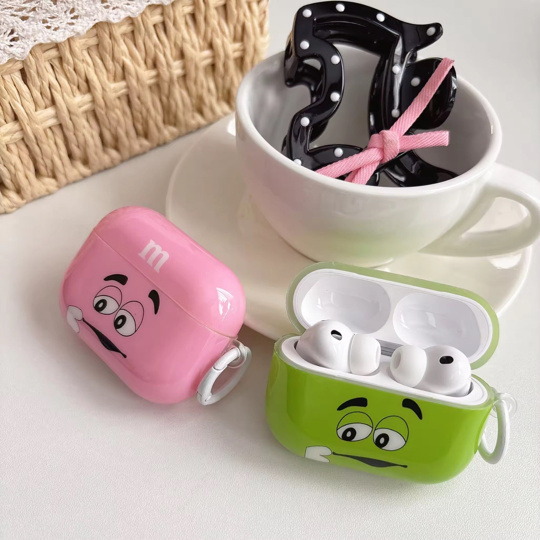 M&M Chocolate Lovers Glossy Airpod Pre-Order Case With Ring