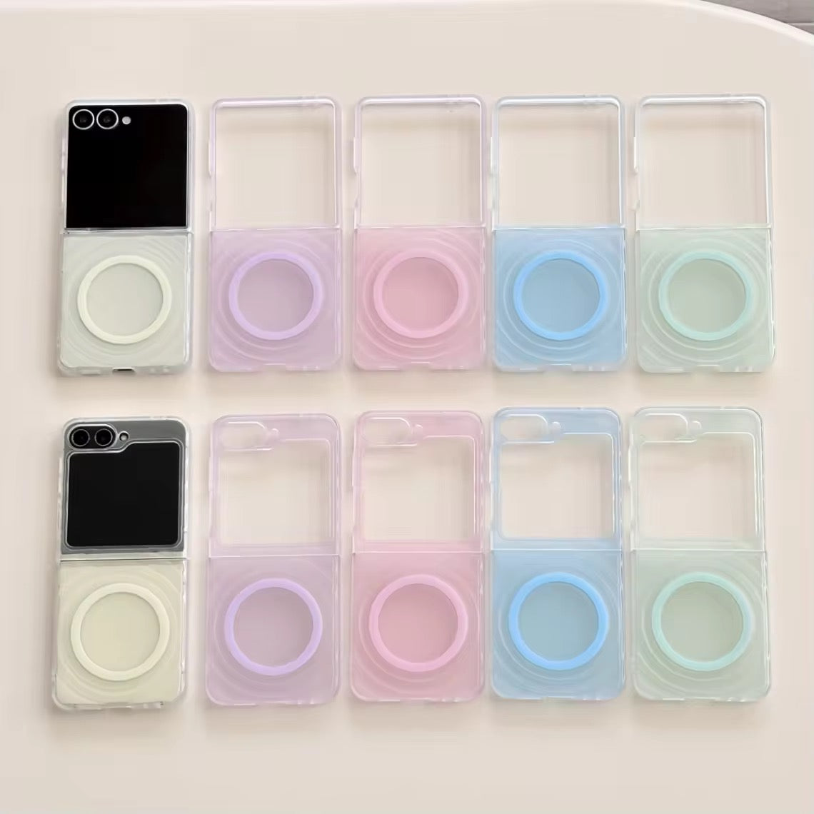 Minimalist Macaron Ripple Magentic Samsung Z Flip Pre-Order Case