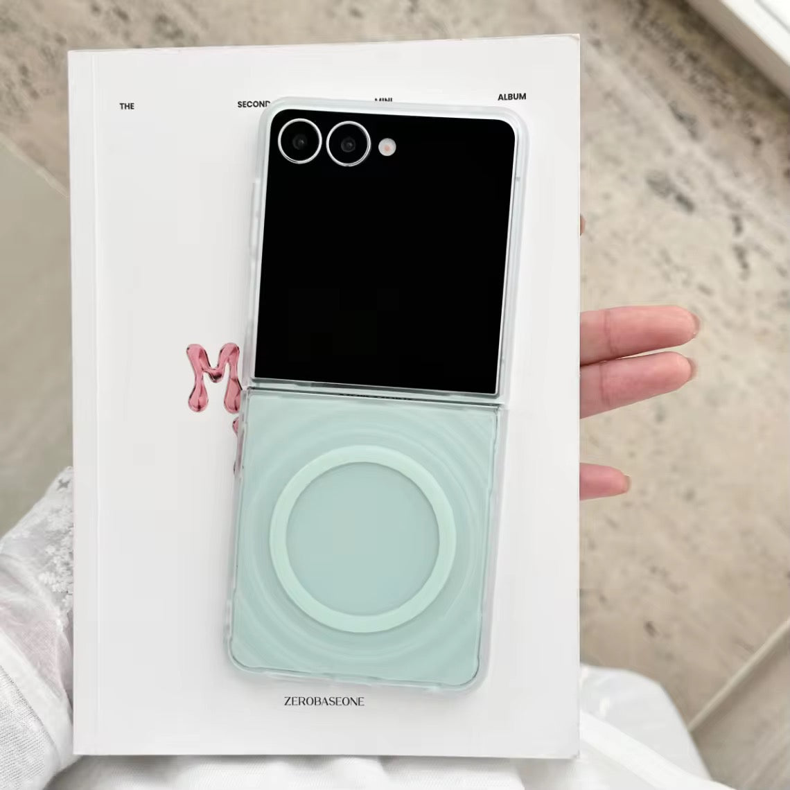 Minimalist Macaron Ripple Magentic Samsung Z Flip Pre-Order Case