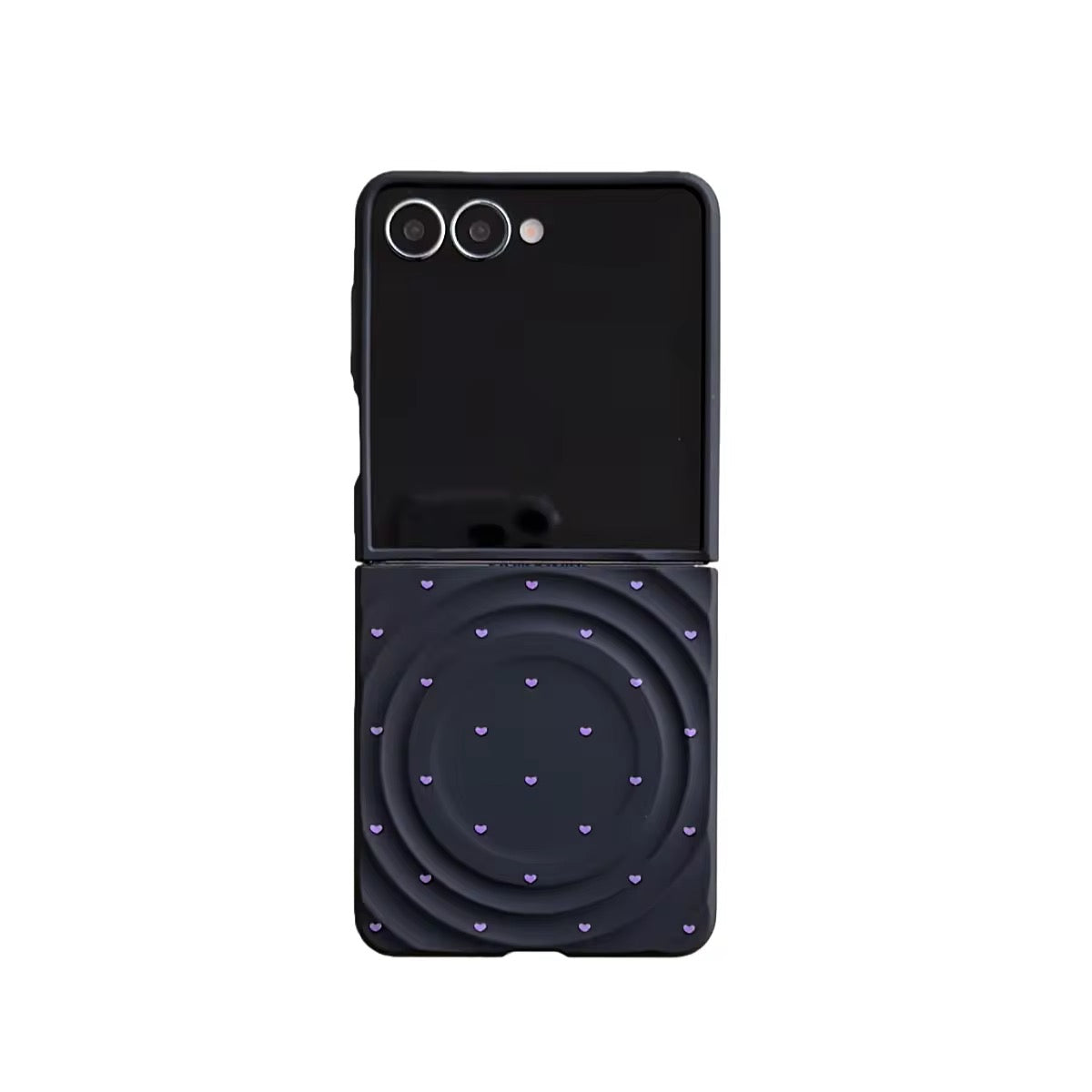 Korean Simple Heart Macaron Ripple Magentic Samsung Z Flip Pre-Order Case