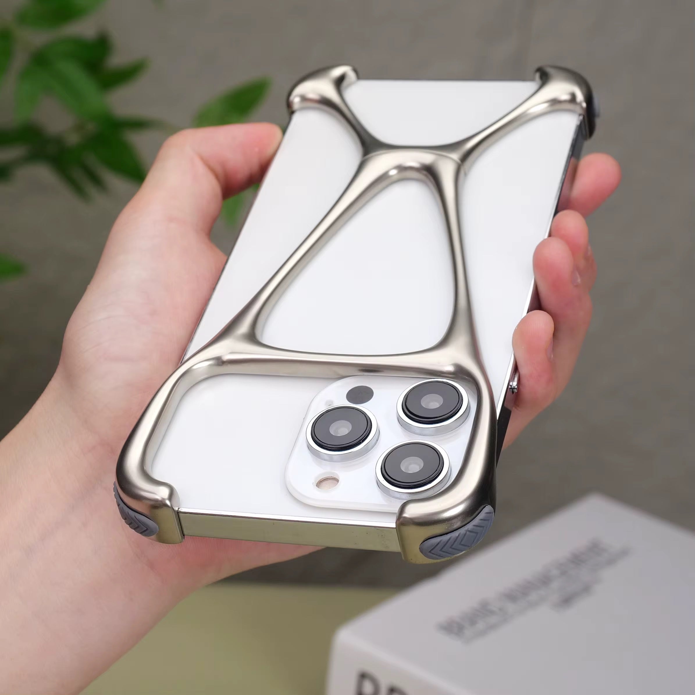 Luxury Premium Pre-Order Skeleton iPhone Sleek Aluminium Metal Rimless Bumper Case