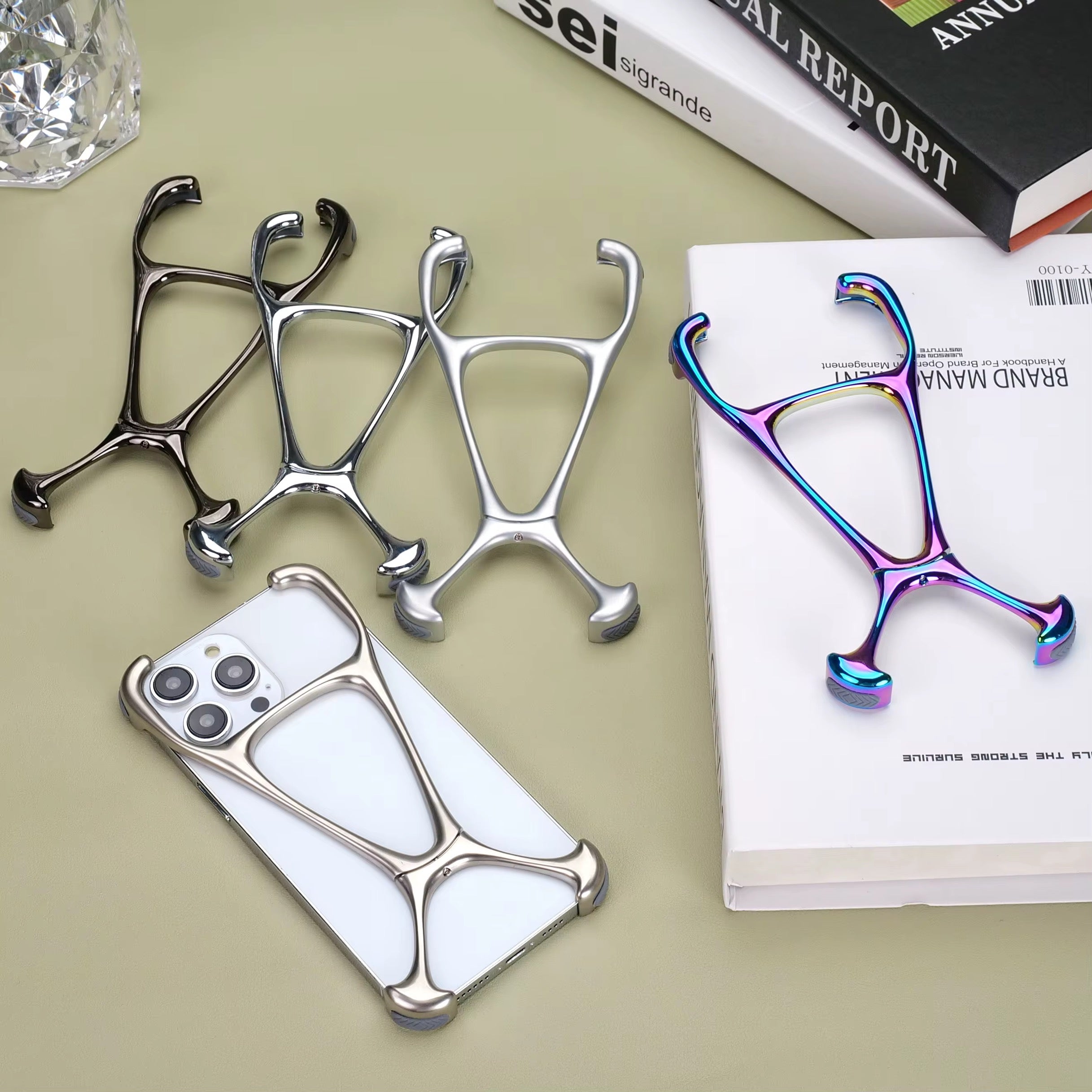 Luxury Premium Pre-Order Skeleton iPhone Sleek Aluminium Metal Rimless Bumper Case