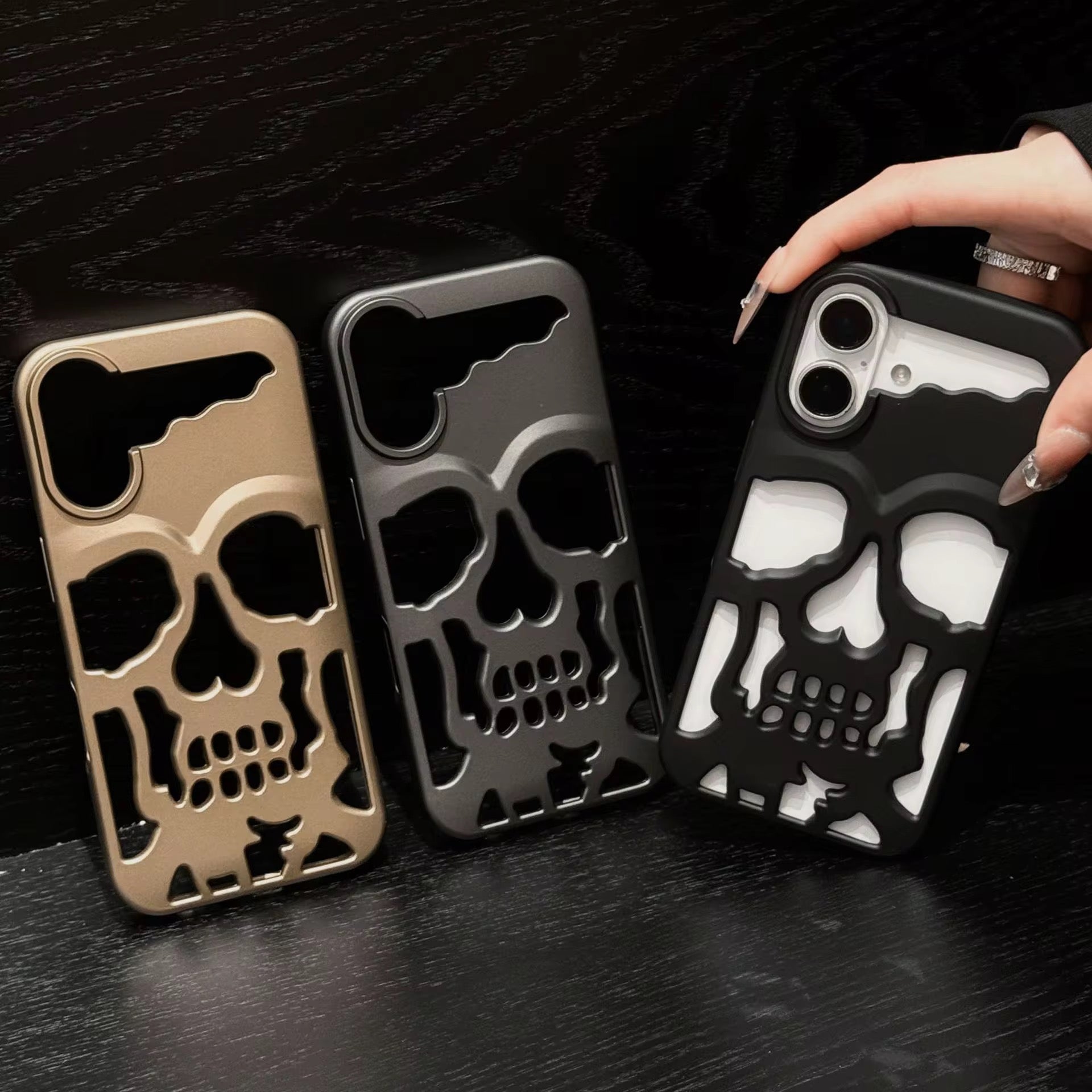 Skeleton Skull Heat Dissipation Matte iPhone Pre-Order Case