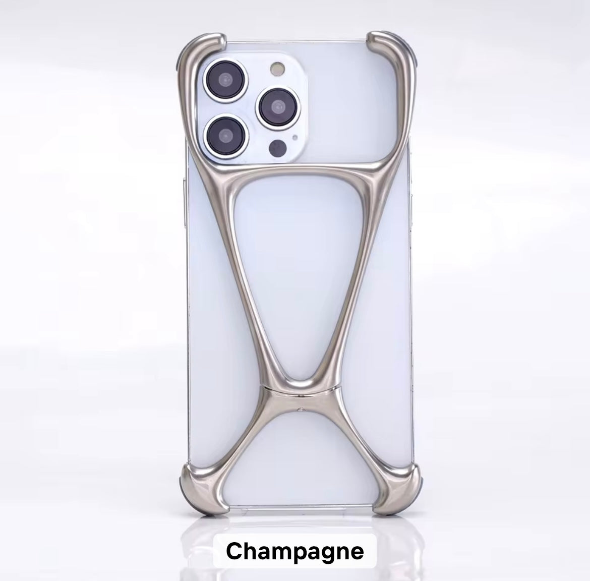 Luxury Premium Pre-Order Skeleton iPhone Sleek Aluminium Metal Rimless Bumper Case