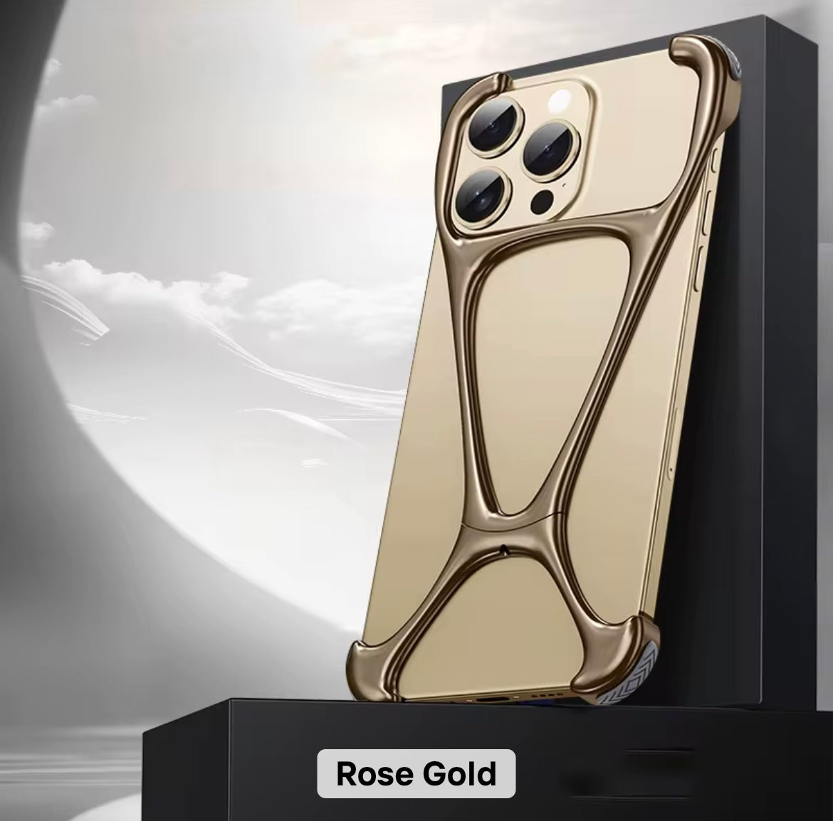 Luxury Premium Pre-Order Skeleton iPhone Sleek Aluminium Metal Rimless Bumper Case