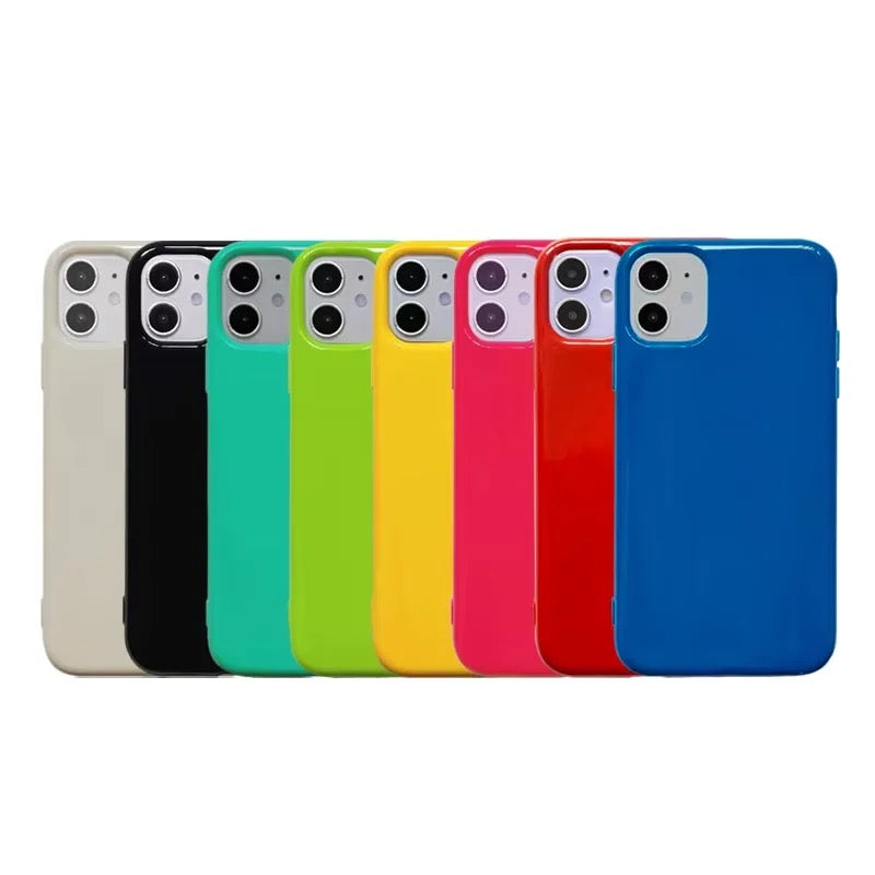 iPhone Neon Glossy Color Soft Silicone Cases