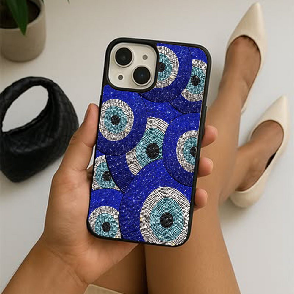Evil Eye Galactic Custom Glossy Metal Bumper Case