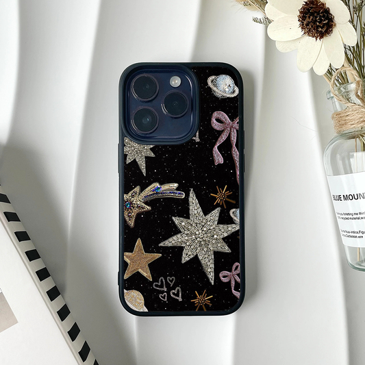 Shining Tri Stars Galactic Charm Custom Glossy Metal Bumper Case