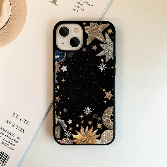 Moon light Starts Galactic Custom Glossy Metal Bumper Case