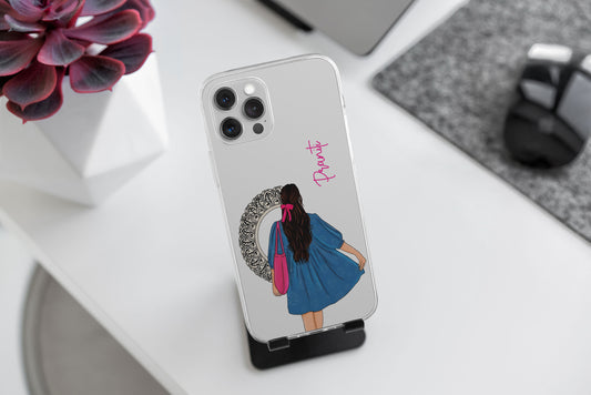 Mandala Art Girl Name Initial Transparent Custom Slim Soft Cases